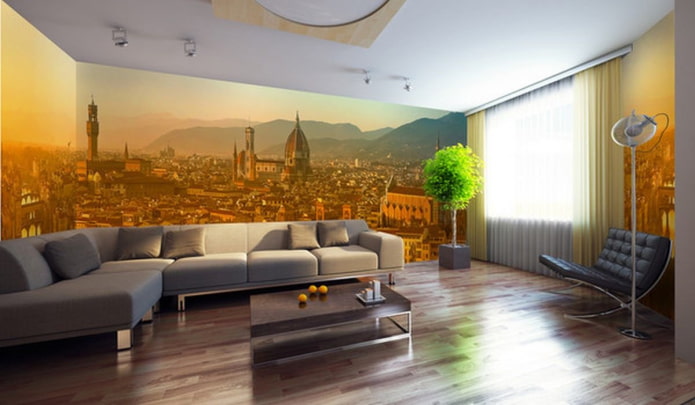 Design mit Eckfototapete