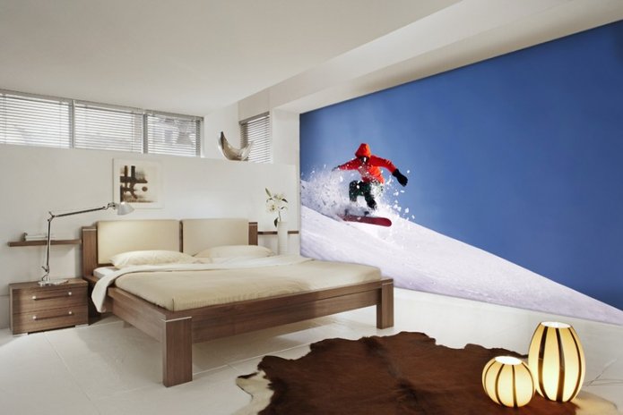 Snowboarder auf der Piste