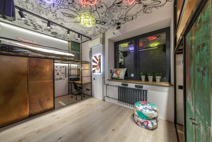 Batterie im Loft-Stil