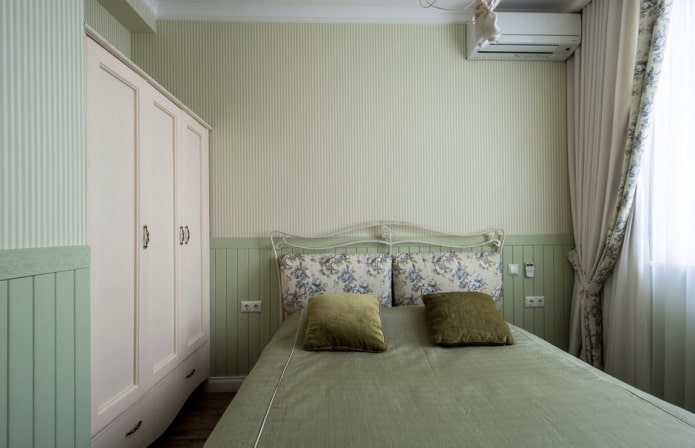 Schlafzimmer in Grüntönen