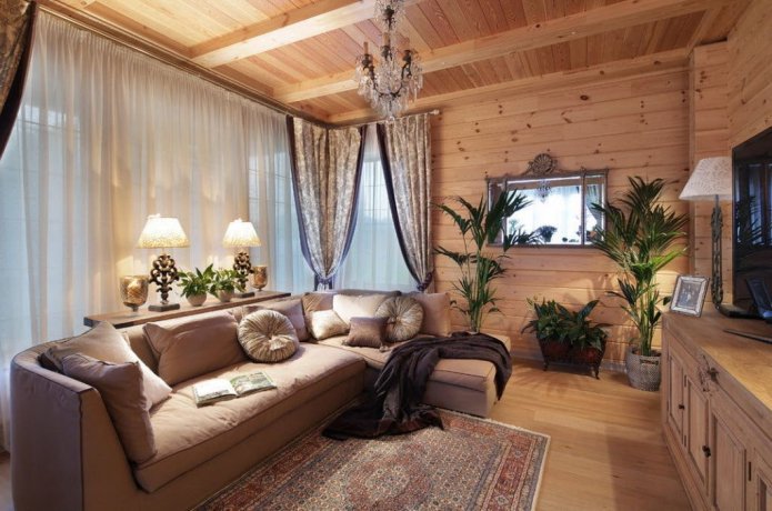 Wohnzimmer im Chalet-Stil