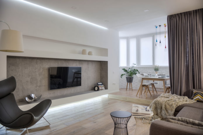 Aufteilung Esszimmer und Wohnzimmer