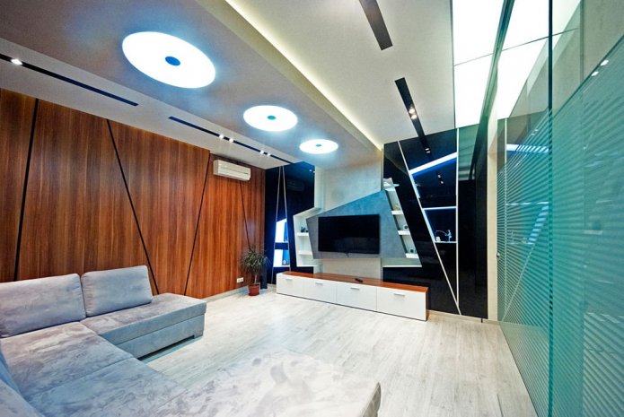 Wohnzimmer im Hightech-Stil