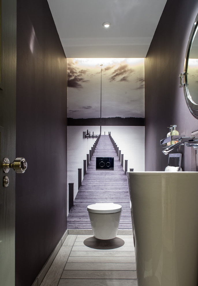 3D-Fototapete im Badezimmer