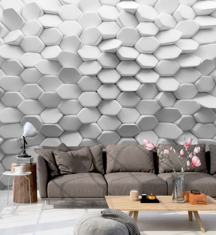 3D-Tapete im Wohnzimmer