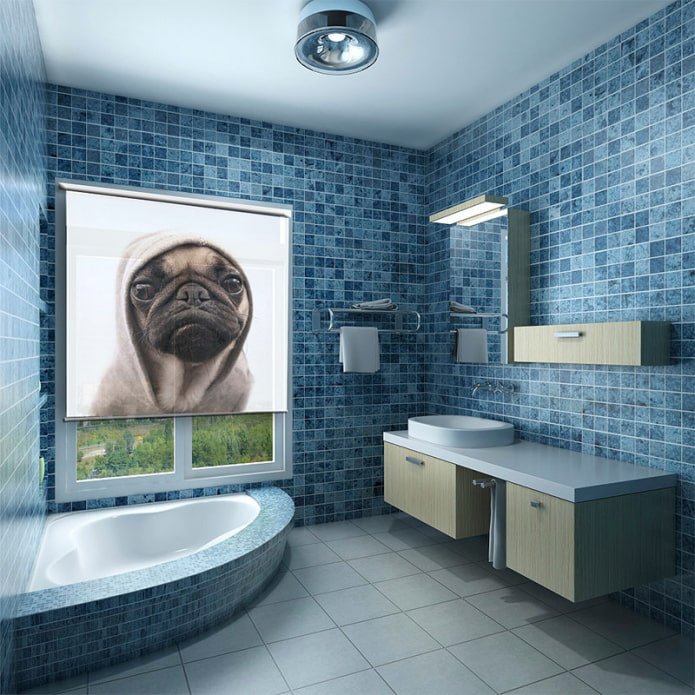 3D-Vorhänge im Badezimmer