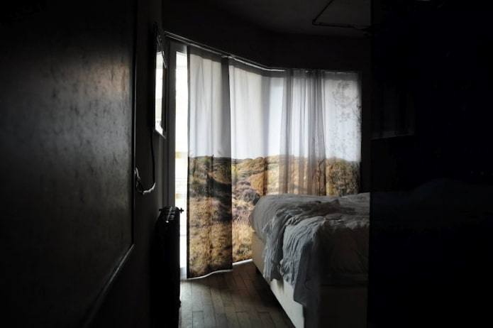 3D-Tüll im Schlafzimmer