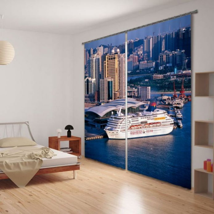 3D-Vorhänge im Schlafzimmer