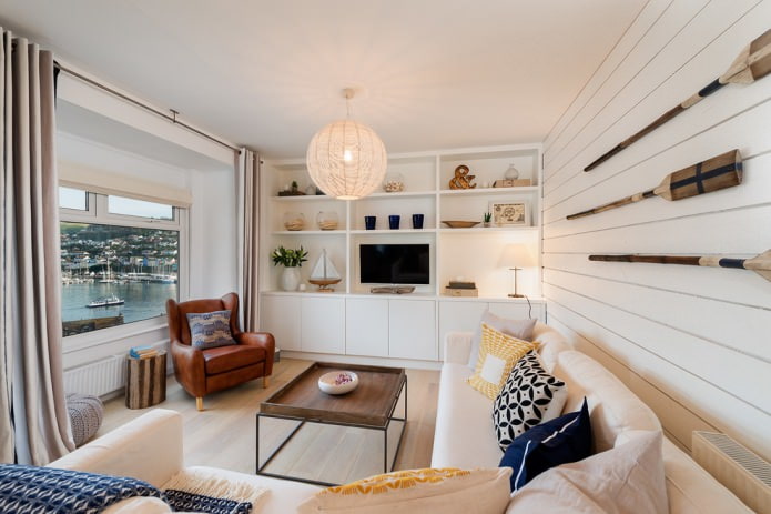 Wohnzimmer im Marinestil
