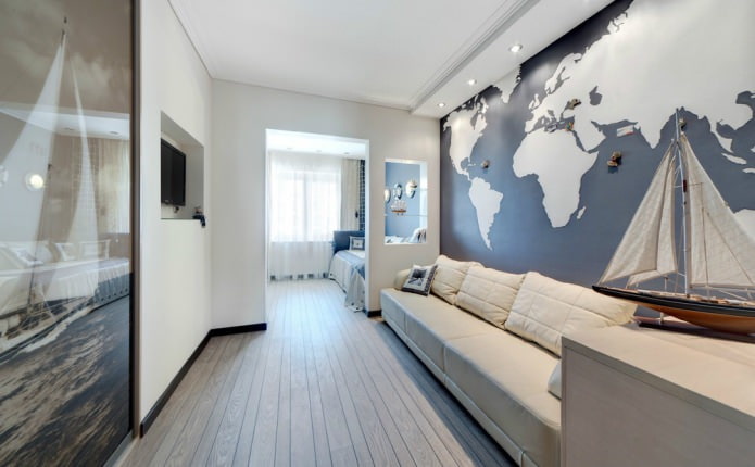 Weltkarte an der Wand