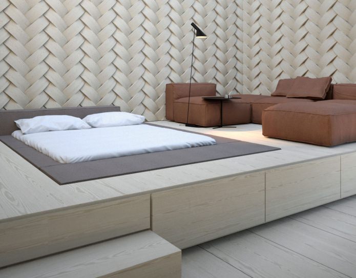 verstecktes Bett im Boden