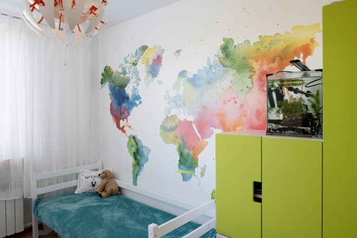 Kinderzimmereinrichtung mit Aquarium