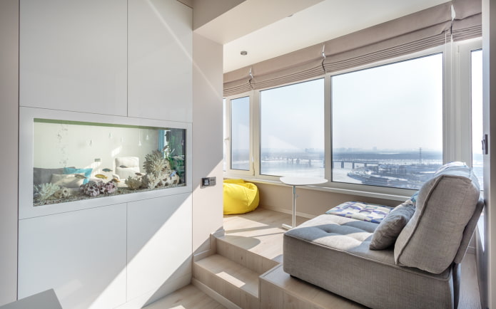 Wohnungseinrichtung mit Aquarium