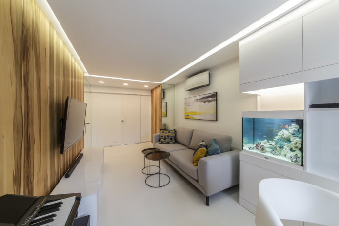 Wohnungseinrichtung mit Aquarium