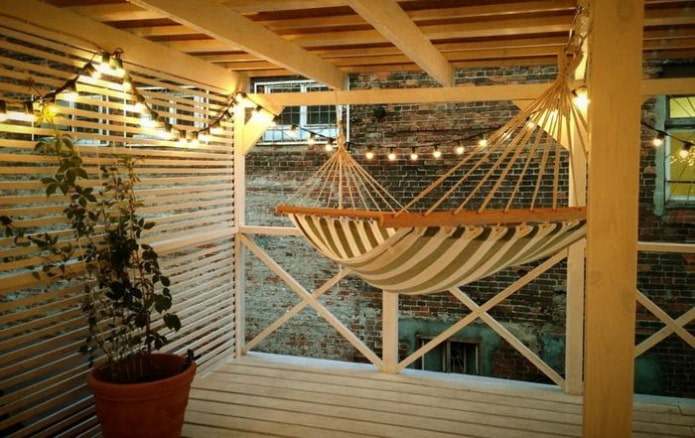 Entspannungsbereich auf der Terrasse