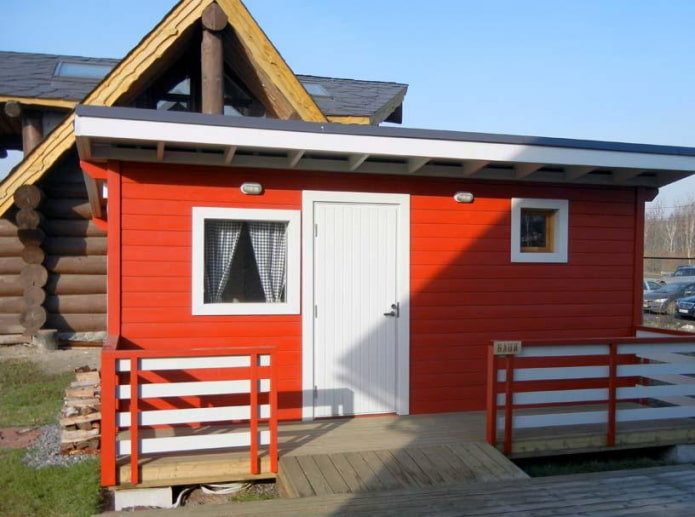 Rote Fassade