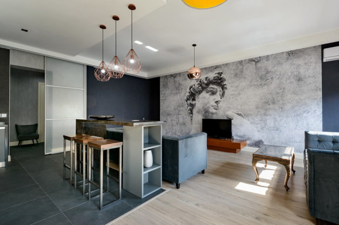 Bartheke im Flur im modernen Stil