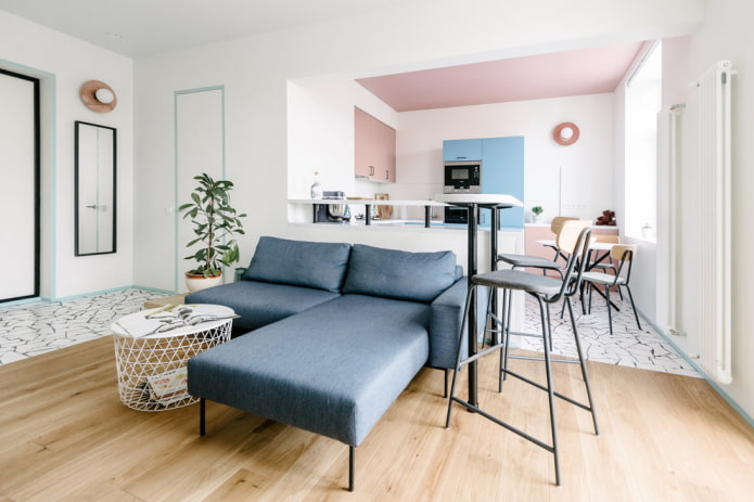 Eckbartheke im Wohnzimmer