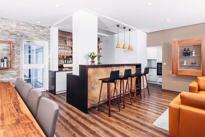 Bartheken-Design im Wohnzimmer