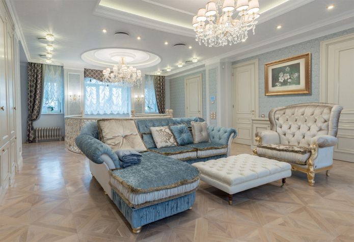 blaues Wohnzimmer