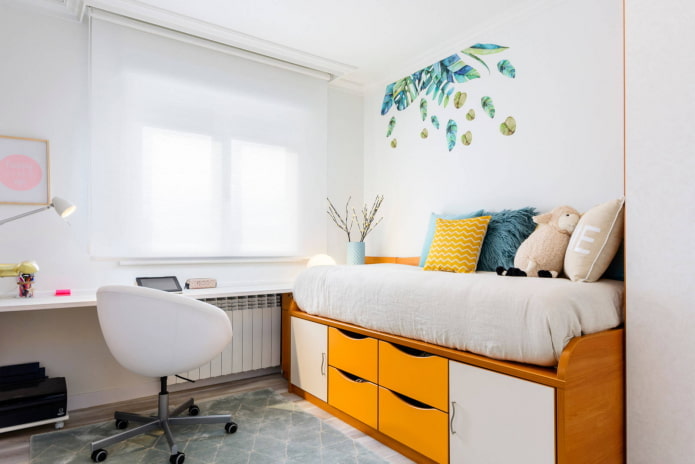weiß-gelbes Zimmer
