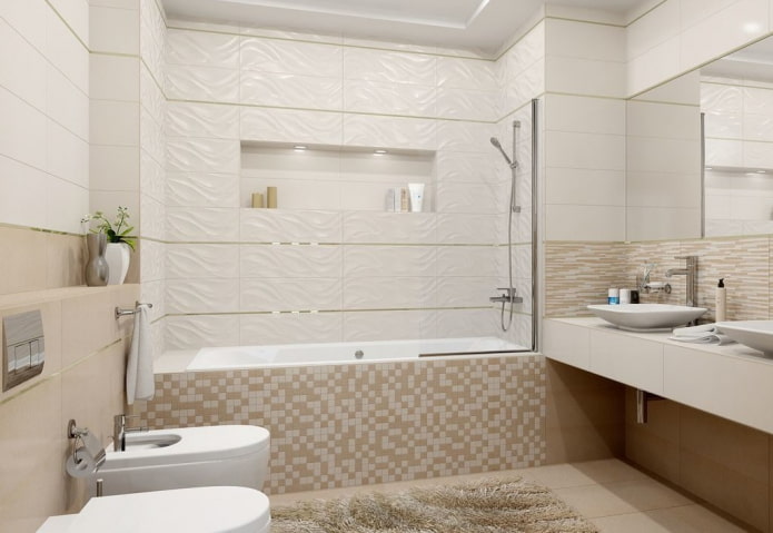 Fliesenlayout im Badezimmer
