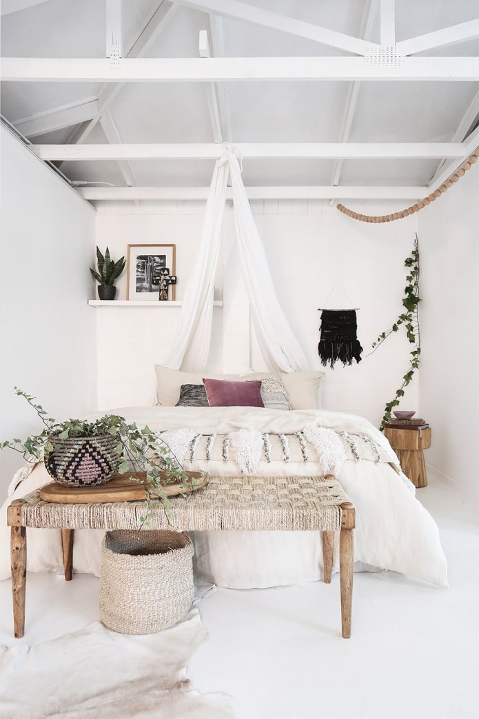 Schlafzimmer im Boho-Stil