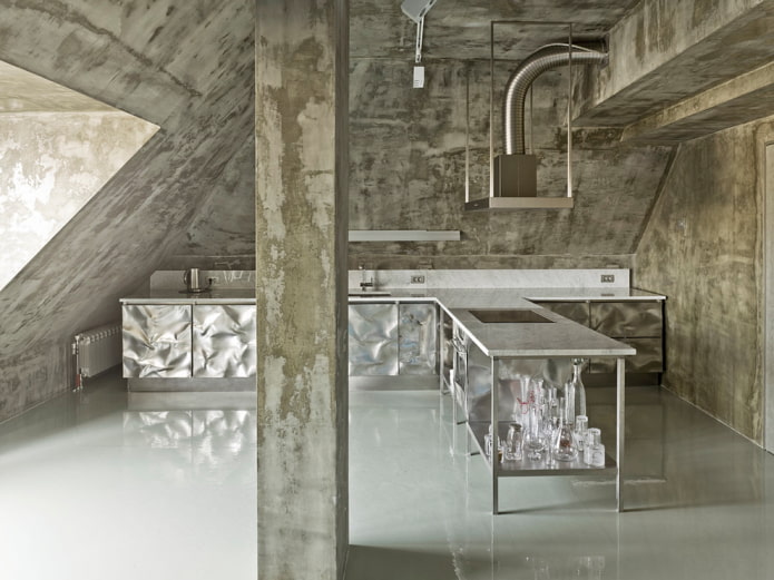 Innenraum komplett aus Beton