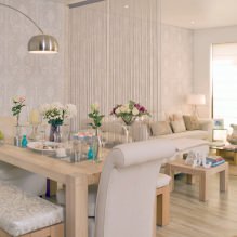 Beige Tapete: Design, Kombination, Auswahl der Vorhänge, über 70 Fotos im Innenraum-20