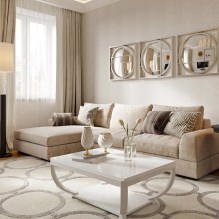 Beige Tapeten: Design, Kombination, Auswahl der Vorhänge, über 70 Fotos im Innenraum - 30