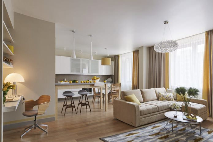 helles Interieur Wohnküche
