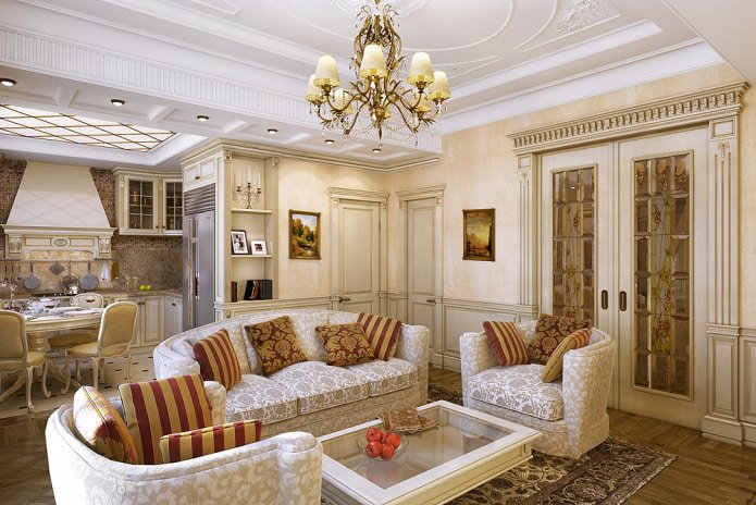 Sofa mit Monogrammen