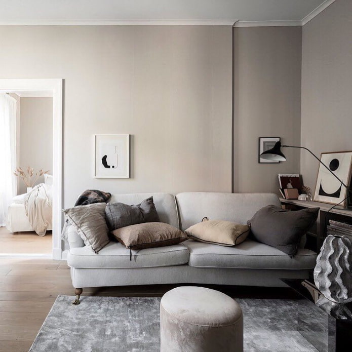 beige Wände