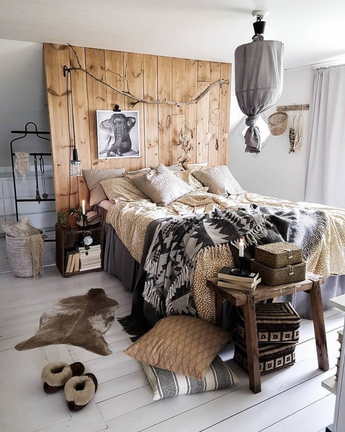 Schlafzimmer im Boho-Stil