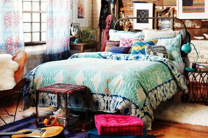 Schlafzimmer im Hippie-Stil 