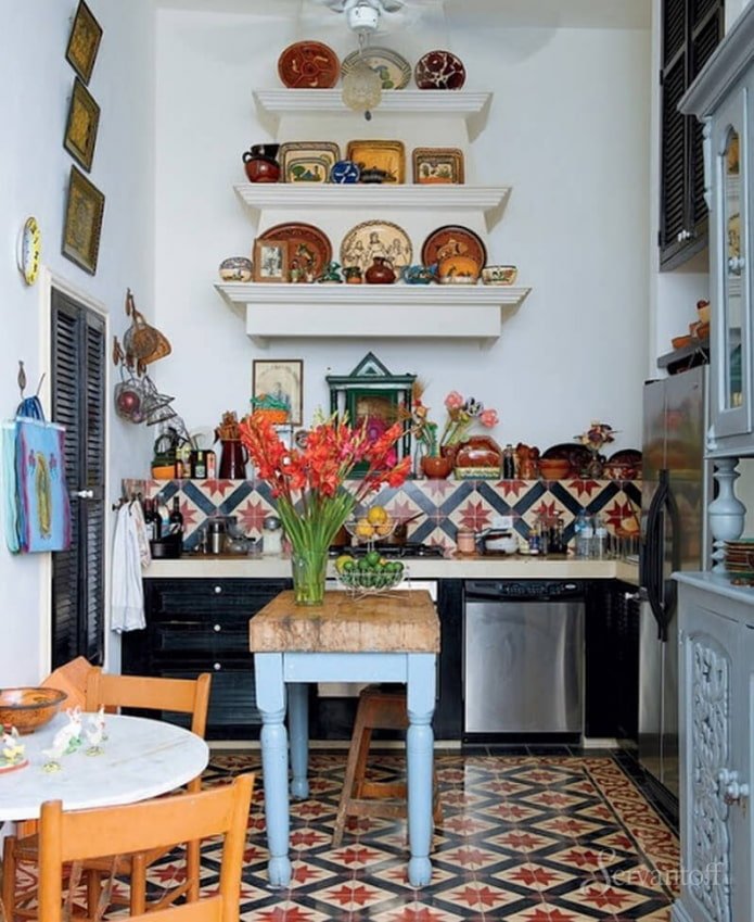Küchendekor im Boho-Stil