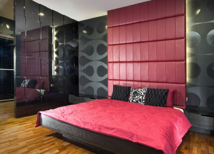 Schwarz-Rosa Schlafzimmer