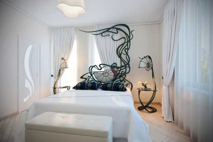 Metallmöbel im Schlafzimmer
