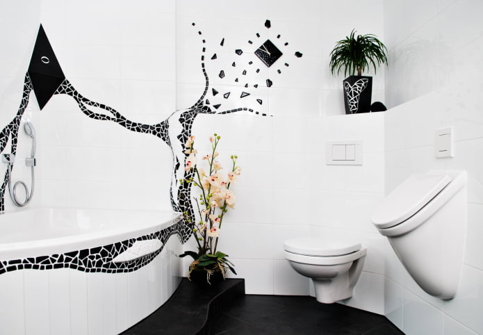 Schwarzes Mosaikdesign