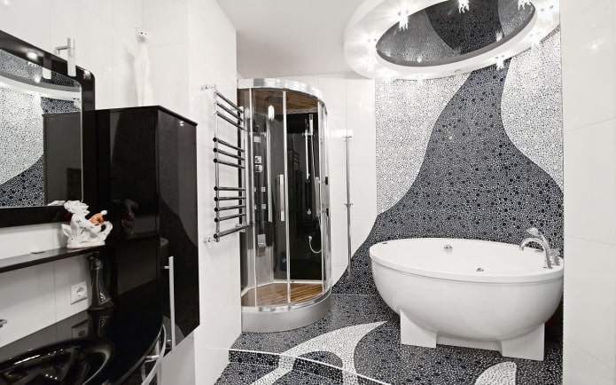 Schwarz-weißes Mosaik