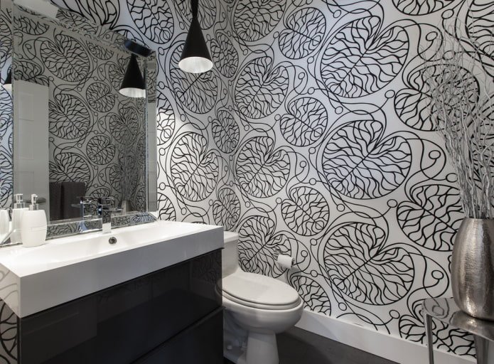 Schwarz-weiße Toilette