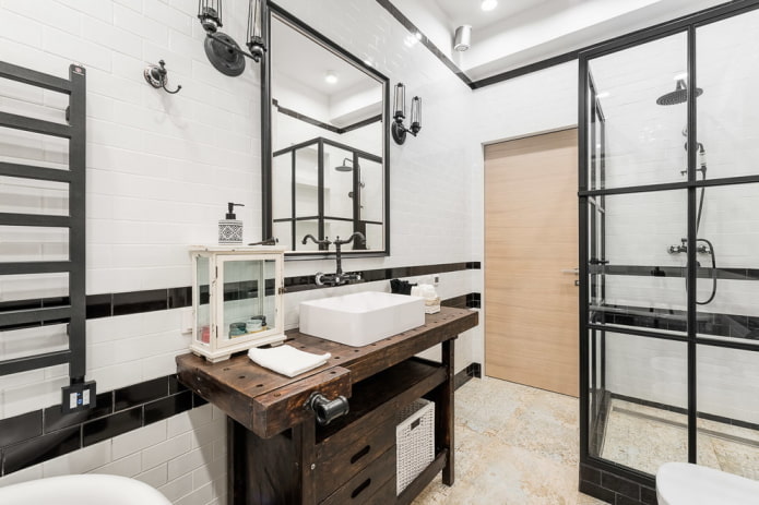 Badezimmer im Loft-Stil