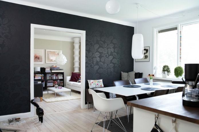 Wand mit Blumenmuster
