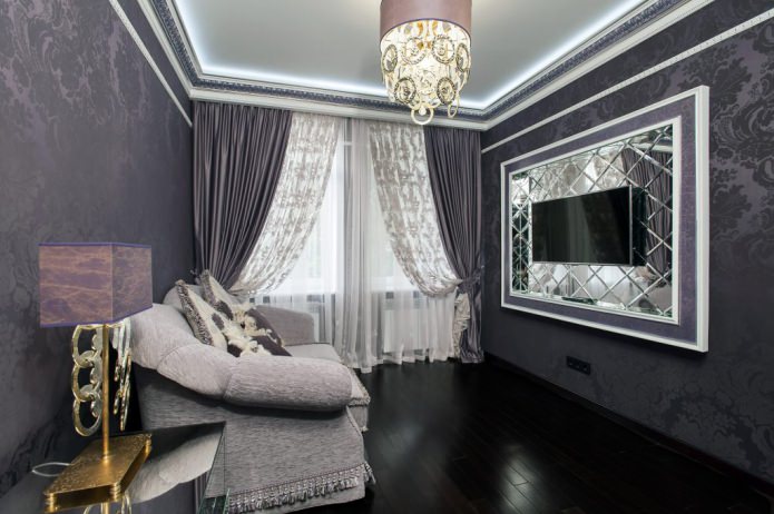 Schwarze Fußleiste im Wohnzimmer