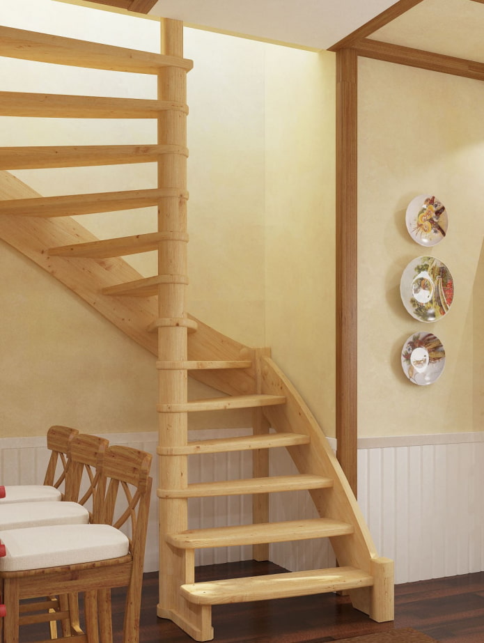 Drehtreppe aus Holz