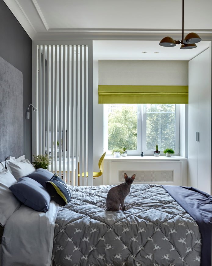 Trennwand im Schlafzimmer