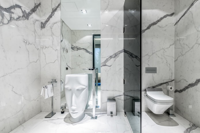 Trennwand im Badezimmer