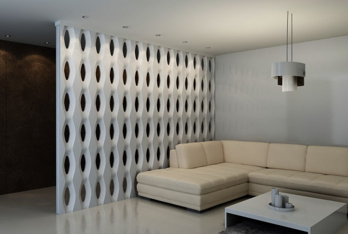 3D-Trennwand im Innenraum