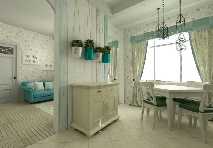 Raumteiler im Provence-Stil