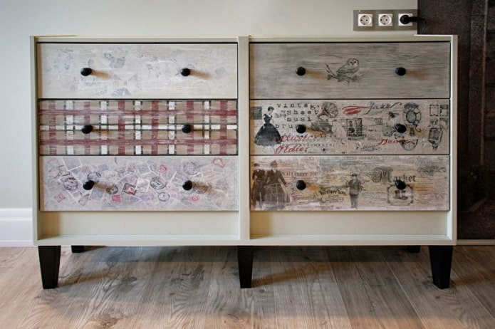 Garderoben-Decoupage